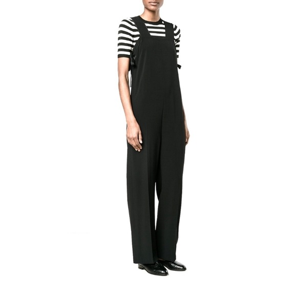 299 Helmut Lang Women's Side Tie Tank Jumpsuit Size XS Color Black - Picture 1 of 12